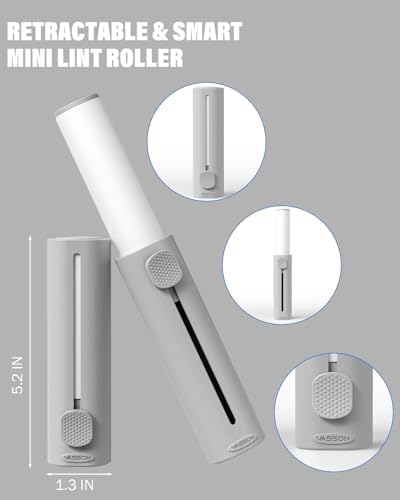 VASSON 5-Pack Refills for Retractable Travel Lint Roller, 250 Sheets - Image 2