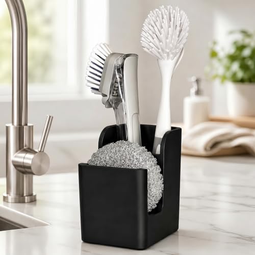 Spacewiser Silicone Sink Caddy – Sponge Dish Brush Holder by Spacewiser