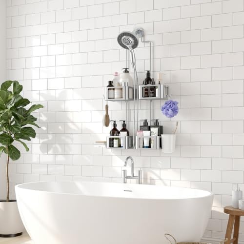 Shower Caddy Haging for Handheld Showerhead, Over Head Shower Caddy - Image 3