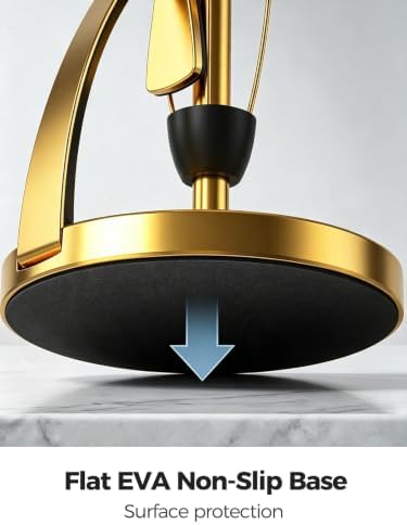 VEHHE Gold Paper Towel Holder Countertop, One Hand Tear, EVA Weighted Base - Image 4