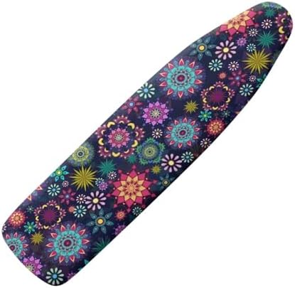 Boho Mandala Flower Print Ironing Board Cover Protector, Elastic Ironing Board by Wanzuoeng