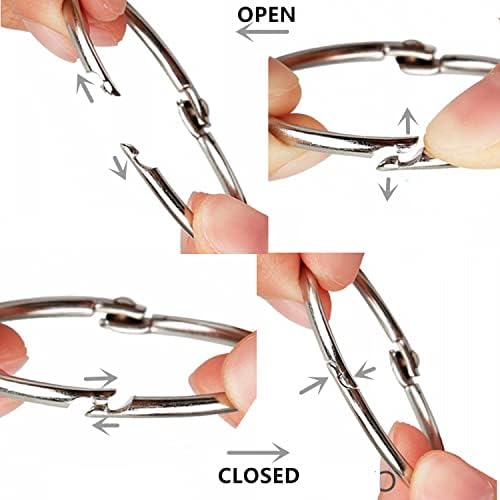 Silver Shower Curtain Rings Metal Round Hooks Ring 2-3/4 inch Diameter Nickel - Image 4