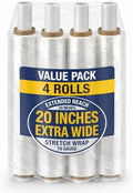 BOX USA Stretch Wrap Extra Wide Stretch Film Roll - 20 in Wide & 1000 ft long by BOXUSA