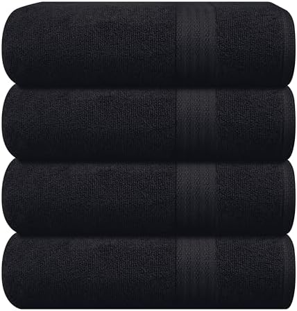 GLAMBURG Premium Cotton 4 Pack Bath Towel Set by GLAMBURG