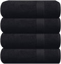 GLAMBURG Premium Cotton 4 Pack Bath Towel Set by GLAMBURG