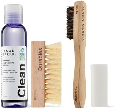 Jason Markk Suede Essentials Bundle, 4-Piece Shoe & Sneaker Care Set, 4oz Deep by JasonMarkk