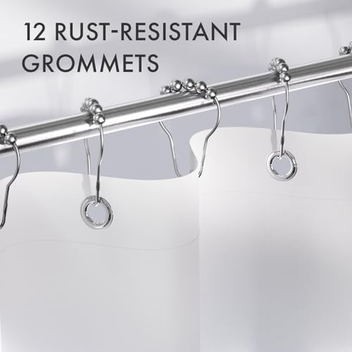AmazerBath Shower Curtain, Cloth Ombre Blue Curtain Set - Image 5