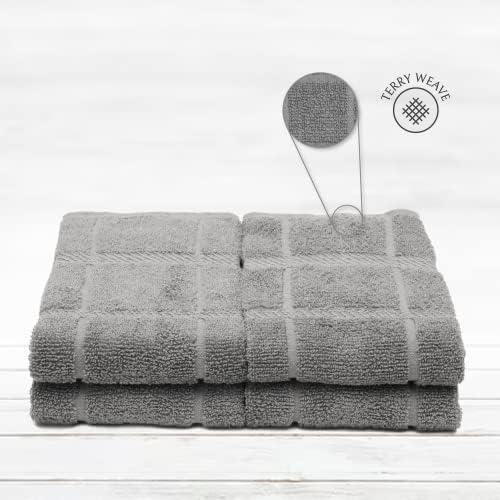 100% Cotton Terry Dish Towels, 4 Pack Plain, 16 x26 Inches, Super Soft and - Image 3