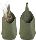 100% Linen Hanging Storage Bags Baskets 2 Pcs, Small Wall Storage Bag by HSOFTIFY
