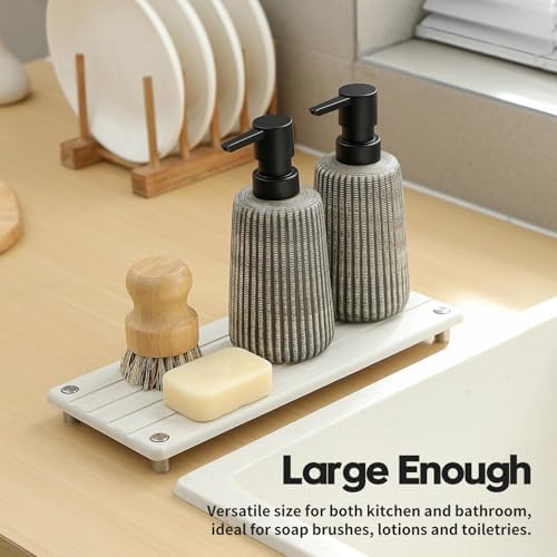 Razborci Instant Dry Sink Caddy Kitchen Sink Organizer, Quick Drying Stone Tray - Image 3