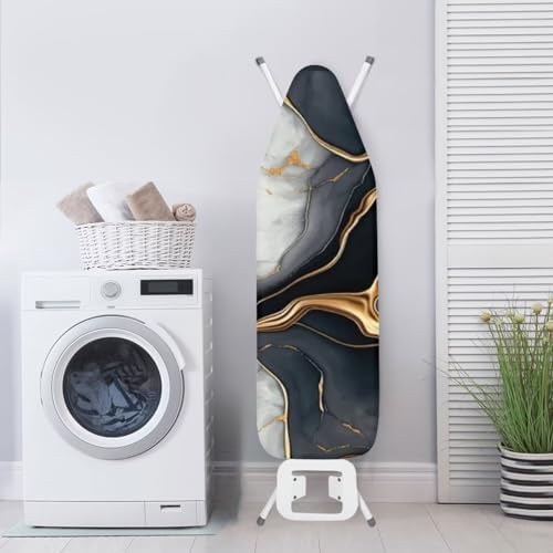 Black Gold Marble Ironing Board Cover Standard Size Iron Board Cover - Image 4