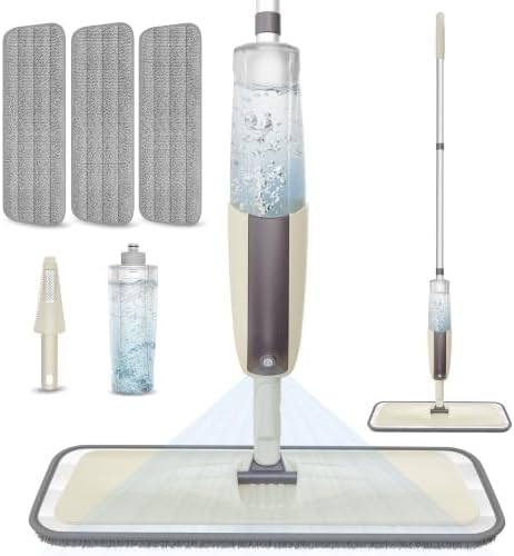 Spray Wet Mops for Floor Cleaning: Hardwood Floor Mop Refillable Reusable by MEXERRIS