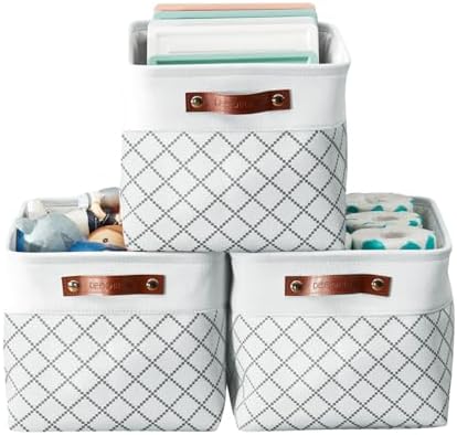 DECOMOMO Storage Bins, Large Fabric Storage Baskets by DECOMOMO