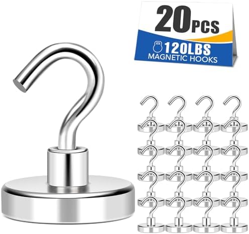 MIKEDE Magnetic Hooks 120Lbs Heavy Duty Magnets by MIKEDE