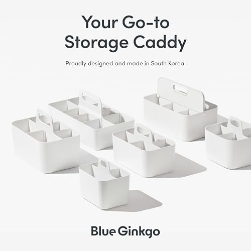BLUE GINKGO Stackable Organizer Caddy, Dark Grey, Made in Korea - Image 6