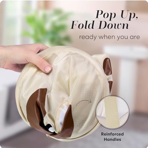 Pop Up Laundry Hamper, Cute Puppy 71L Collapsible Mesh Basket - Image 3