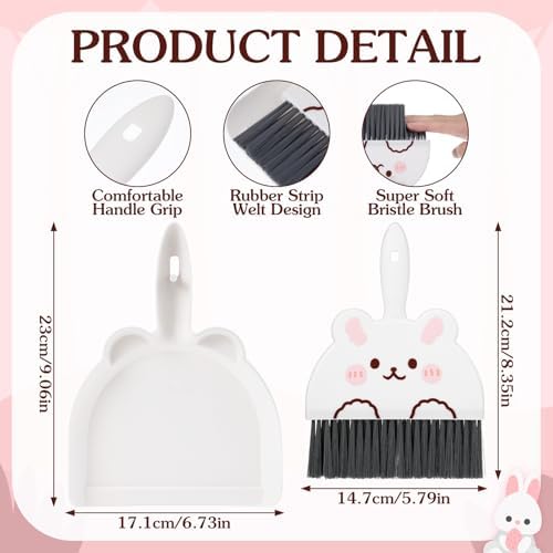 Ouligay Portable Mini Dustpan and Brush Set, Cute Small Broom and Dustpan Set - Image 3