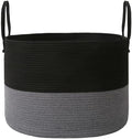 JMvicyroam 115L Extra Large Machine Washable Cotton Rope Blanket Basket by JMvicyroam