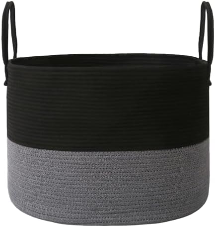 JMvicyroam 115L Extra Large Machine Washable Cotton Rope Blanket Basket by JMvicyroam