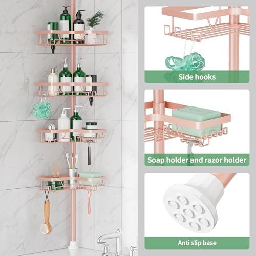 DAOYA Corner Shower Caddy Tension Pole - Image 4