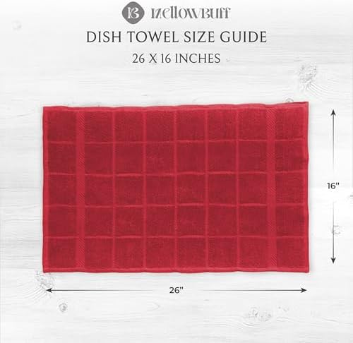 100% Cotton Terry Dish Towels, 4 Pack Plain, 16 x26 Inches, Super Soft and - Image 4