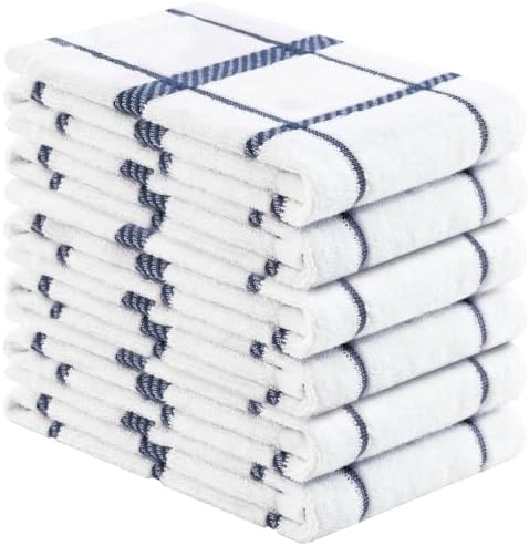 Homaxy Terry Stripe Kitchen Towels 18"x28", 6 Pack by Homaxy
