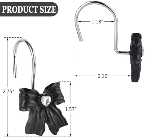 12PCS Shower Curtain Hooks Rings - Image 3