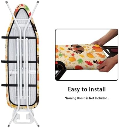 Ironing Board Cover with Elastic Edge Thanksgiving Turkey Pumpkin Table Top - Image 4