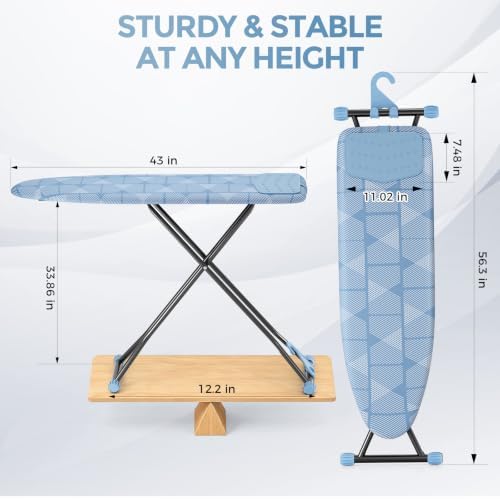 APEXCHASER Foldable 7-Level Heigh Adjustable Ironing Board - Image 4