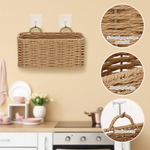 3 Piece Boho Wall Hanging Baskets - Image 4