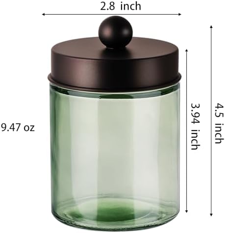 3 Pack Apothecary Jar Canisters Bathroom Vanity Organizer - Image 7