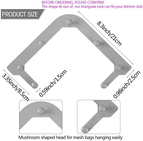 Kitchen Sink Triangle Tri-Holder Filter, Kitchen Sink Strainer, Sink Drain - Image 4