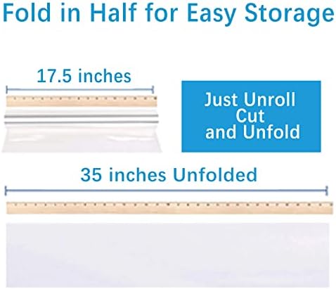 JOYIT 35in x 110ft Clear Cellophane Wrap Roll, 3 Mil Thick, 17.5in Folded - Image 2