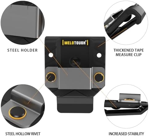 MELOTOUGH Tape Measure Holder, Tape Measure Belt Clip, Tape Measure Holster - Image 2