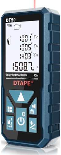 DTAPE DT50/100 Laser Measuring Tool, 1/16" High-Accuracy Laser Tape Measure by Dtape