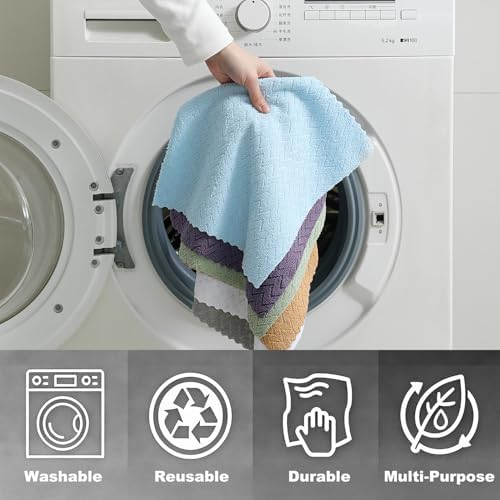 80 Pack Microfiber Cleaning Cloth Roll Reusable Paper Towels 12"x12" Tear Away - Image 5