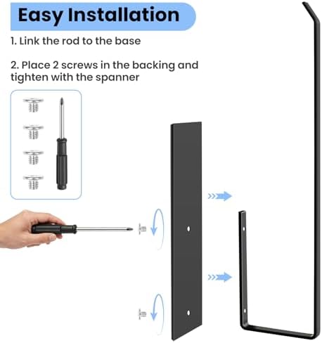 Black Paper Towel Holder, Magnetic Paper Towel Holder - Image 2