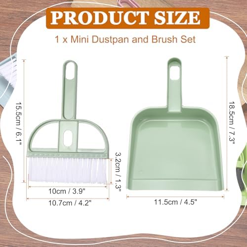 uxcell Mini Dustpan and Brush Set, Small Broom and Dustpan Set - Image 2
