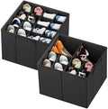 SpaceAid Shoe Organizer for Closet, 2 Pack Foldable Shoe Storage Containers by SpaceAid