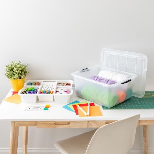 IRIS USA 18 Quart Clear Storage Organizer - Image 4