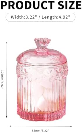 Pink Qtip Cotton Ball Hair Ties Candy Holder Makeup Storage Bathroom - Image 2
