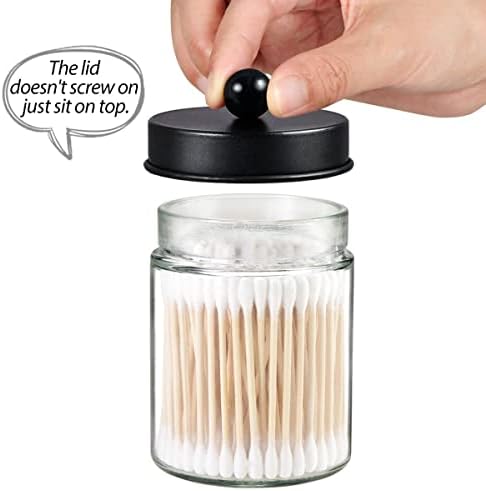 3 Pack Apothecary Jar Canisters Bathroom Vanity Organizer - Image 3
