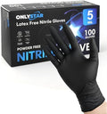 Food Grade 5 Mil Disposable Nitrile Gloves Medium by ONLYSTAR