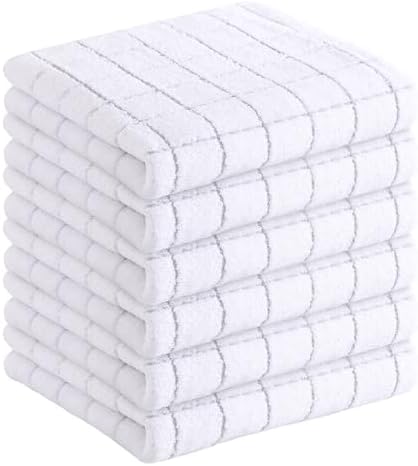 Homaxy 100% Cotton Terry Kitchen Towels, 6 Pack by Homaxy