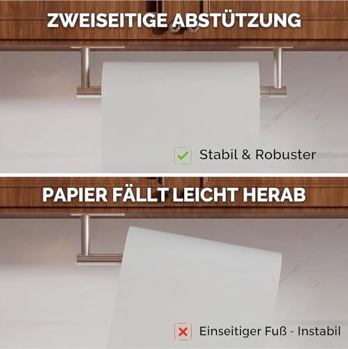 Paper Towel Holder Under Cabinet Self Adhesive Brushed Nickel - Image 5