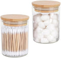 BKYFPQ 2 Pack Glass Qtip Holder Dispenser by BKYFPQ
