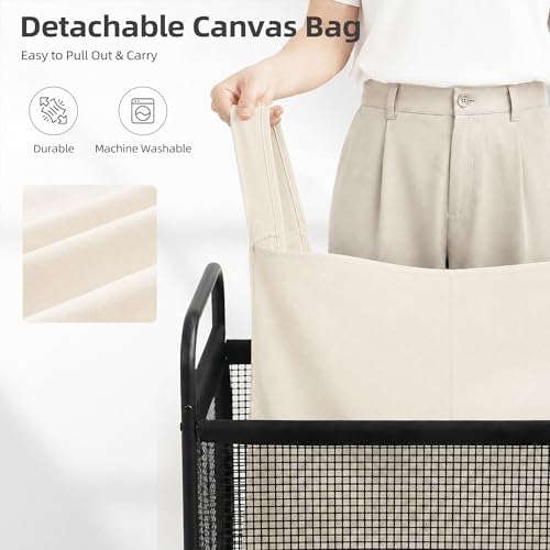 STORAGE MANIAC Rolling Laundry Hamper - Image 4