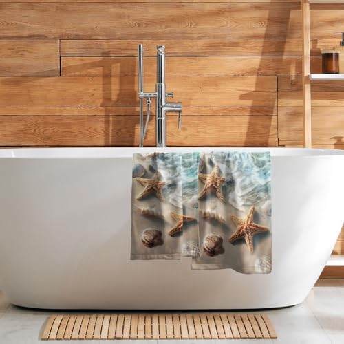2 Pack Summer Coastal Ocean Hand Towels - Image 3