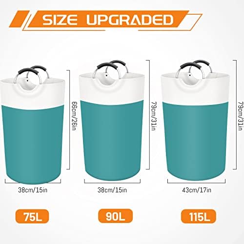 BlissTotes 115L Laundry Basket, Freestanding Collapsible Hamper - Image 2