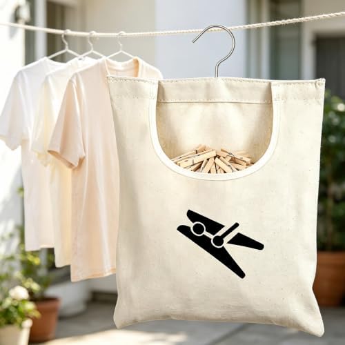 Clothespin Bag, 12 x 11 in Hanging Storage Holder - Image 4